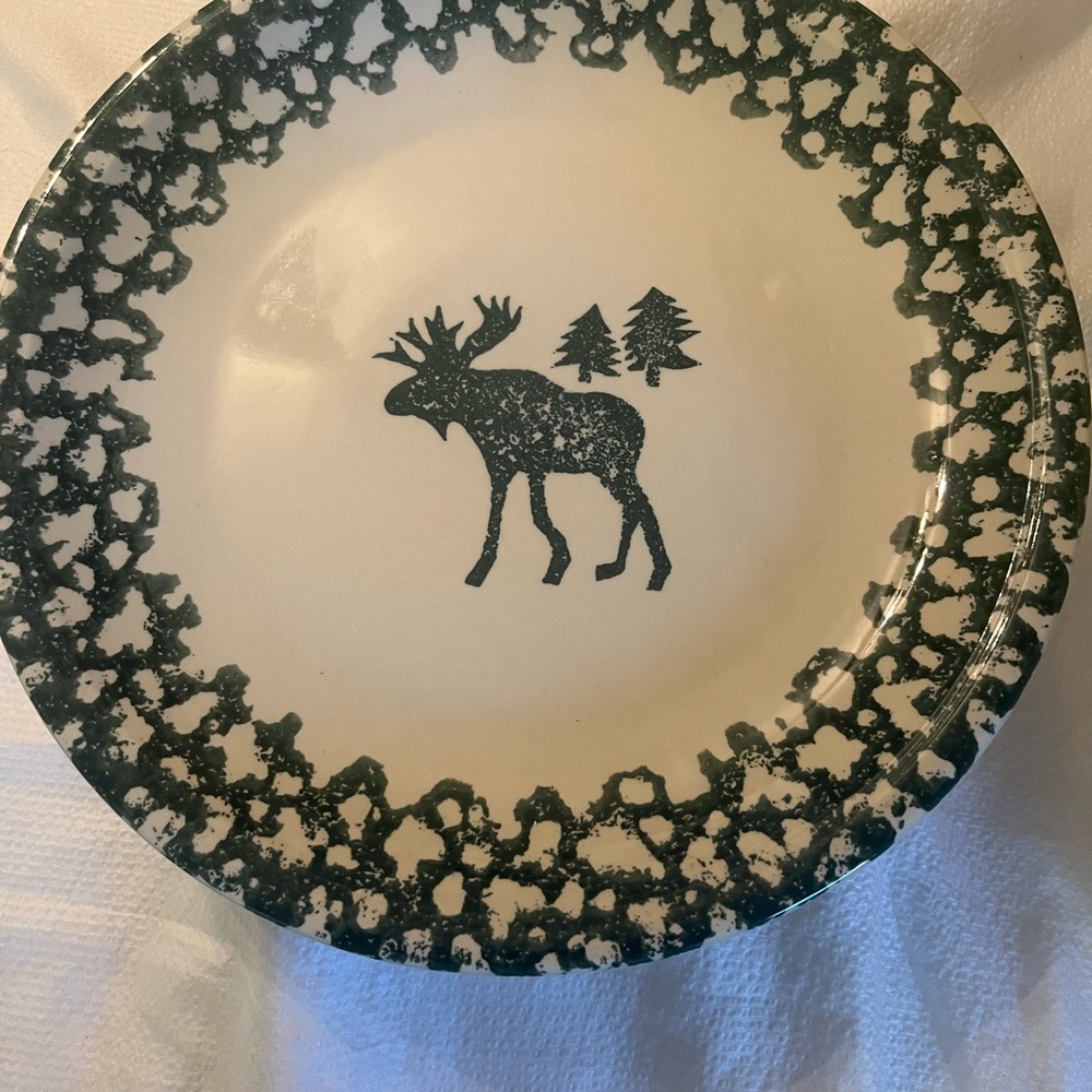 Folk Craft Moose Country Platter